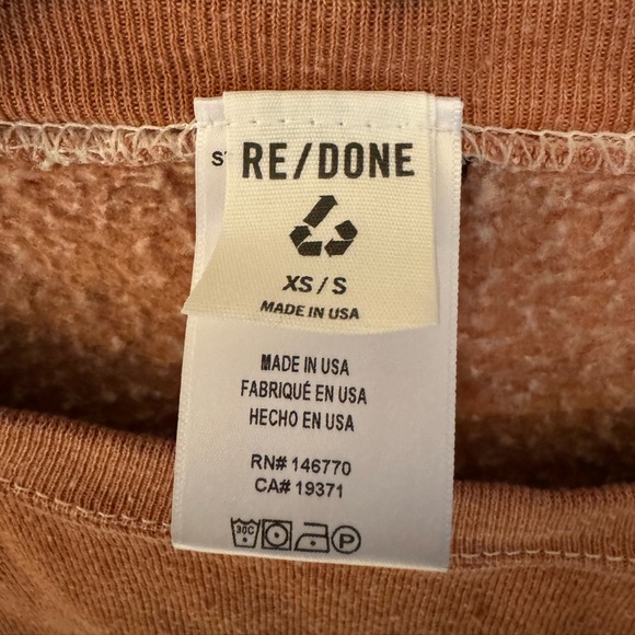 REDONE Mickey Mouse Women’s Burnt Orange Cotton Sweatshirt Size XS/ Small - Picture 5 of 8